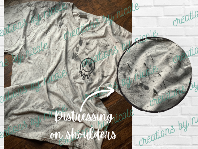 Distressed Melting Smiley Shirt