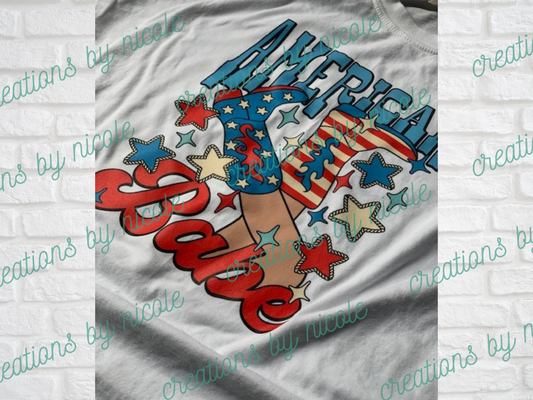 American Babe Red White and Blue Western Shirt