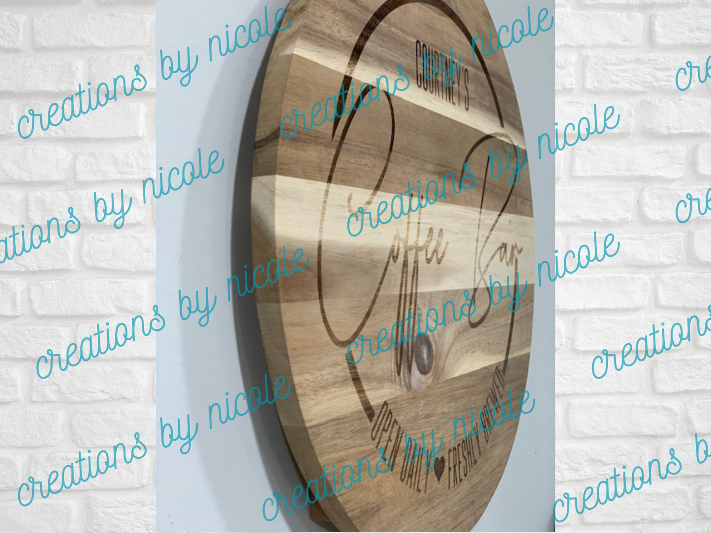 Laser Engraved Coffee Bar Sign