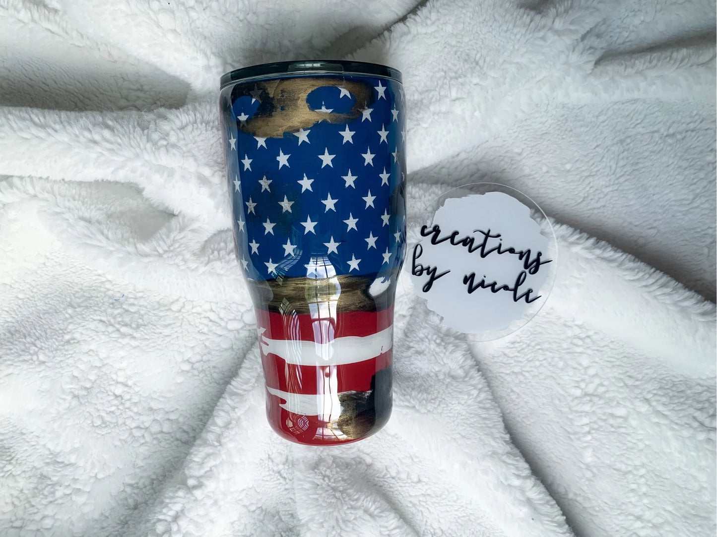 Distressed American Flag Tumbler