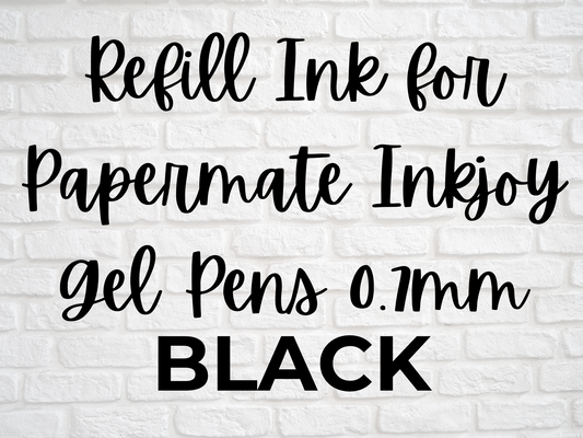 Refill Ink Compatible With Papermate Inkjoy 0.7 Gel Pens - Black