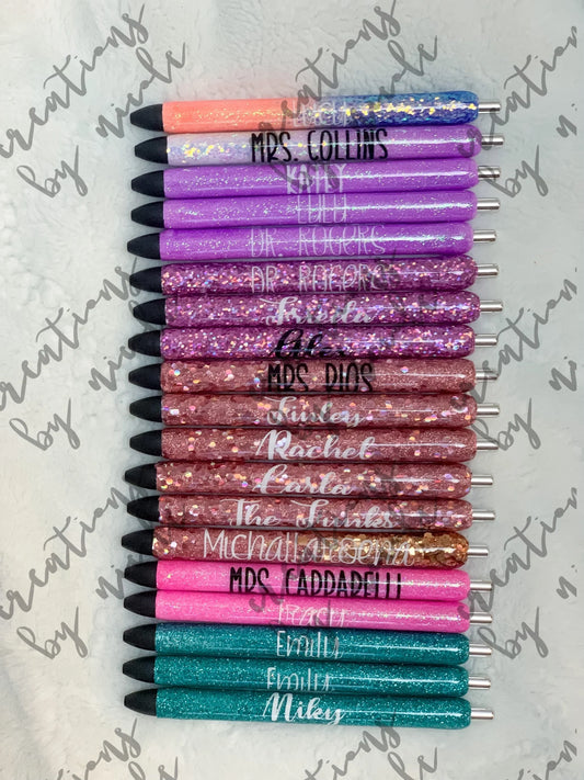 Custom Glitter Paper Mate Inkjoy Gel Pens - 0.7mm Black Ink