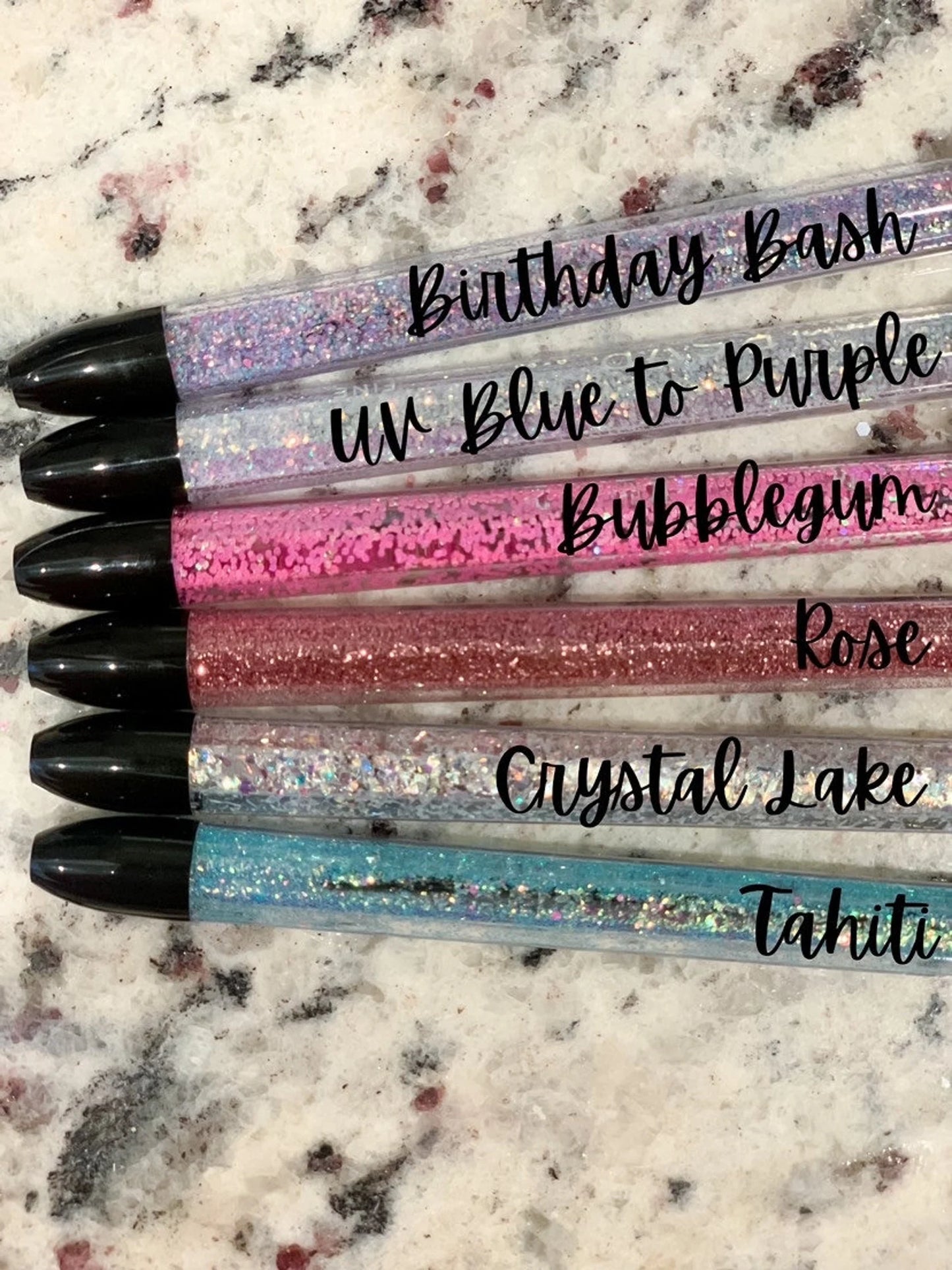 Glitter Pentel RSVP Fine Ballpoint Pens 0.7mm Black Ink