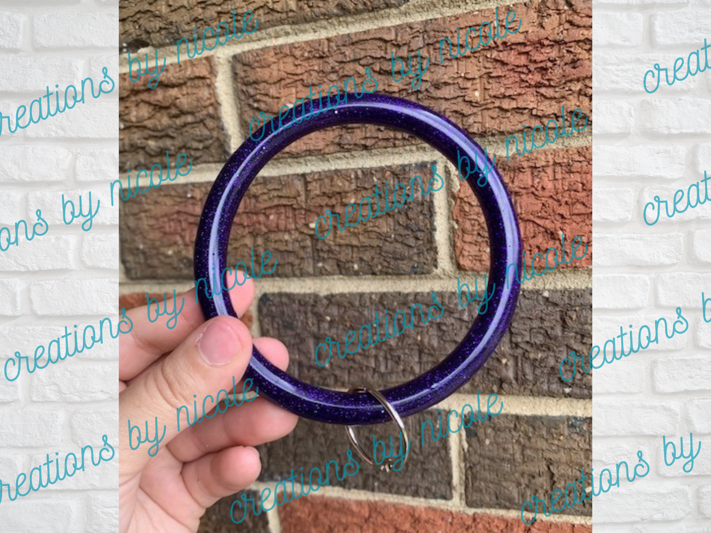 Dark Purple Keychain Bangle - 3.5"