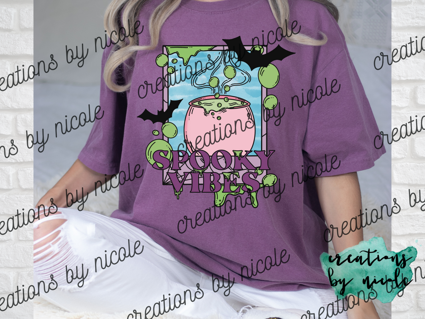 Spooky Vibes Bubbling Cauldron Shirt
