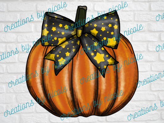 Star Bow Pumpkin PNG
