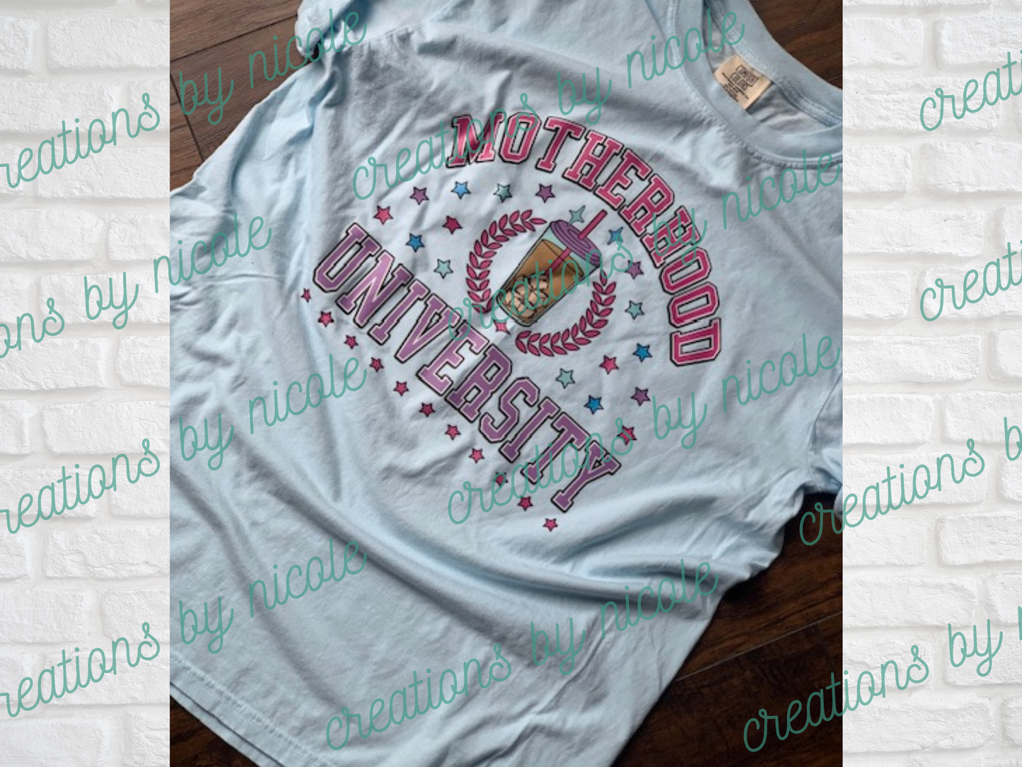 Motherhood University Iced Coffee Shirt