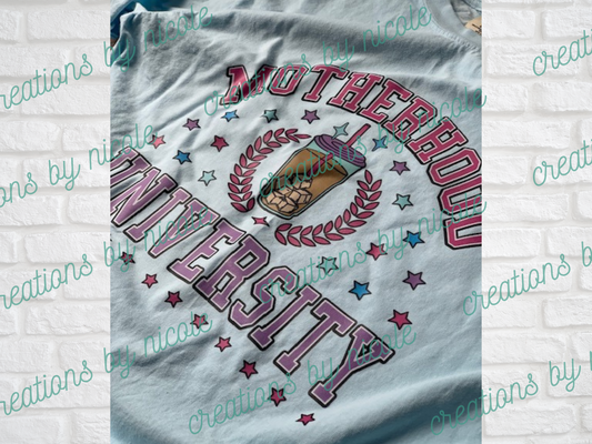 Motherhood University Iced Coffee Shirt