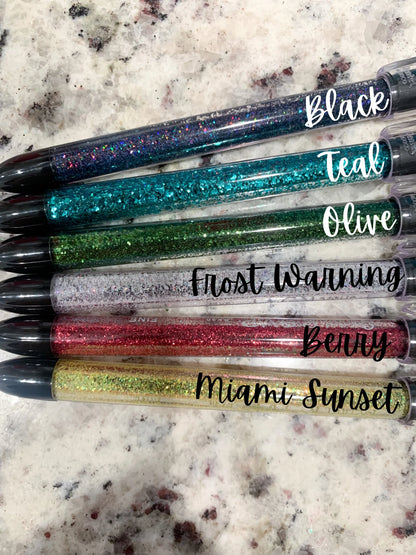 Glitter Pentel RSVP Fine Ballpoint Pens 0.7mm Black Ink